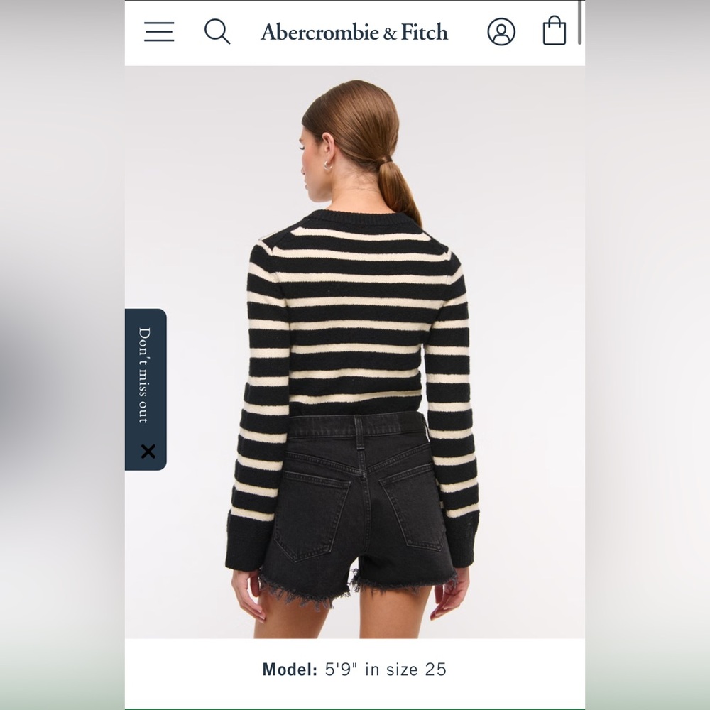 NWT Abercrombie & Fitch High Rise Mom Short - Picture 3 of 7